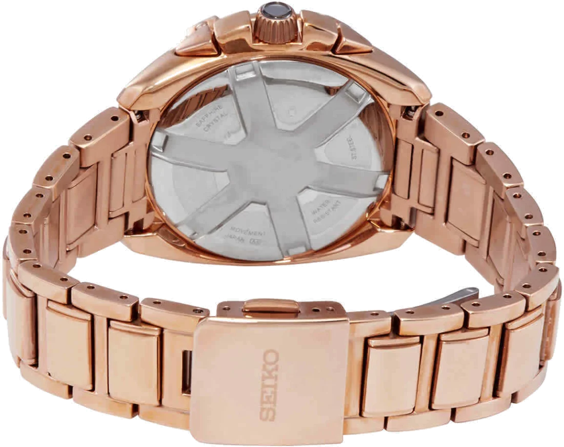 Montre Seiko Velatura SNDX92P1 pour Femme - Cadran Nacre, Boîtier et Bracelet Acier Plaqué Or Rose vue 3
