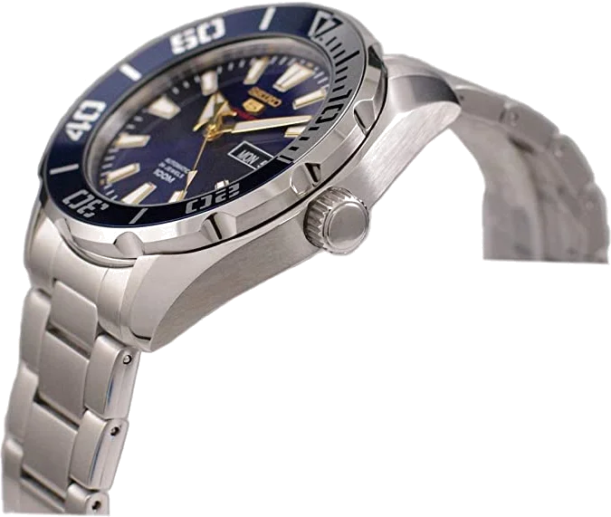 Montre Seiko 5 SRPC51K1 Automatique Homme - Cadran Bleu, Acier Inoxydable vue 2