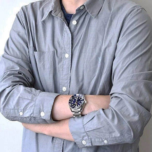 Montre Seiko 5 SRPC51K1 Automatique Homme - Cadran Bleu, Acier Inoxydable vue 4