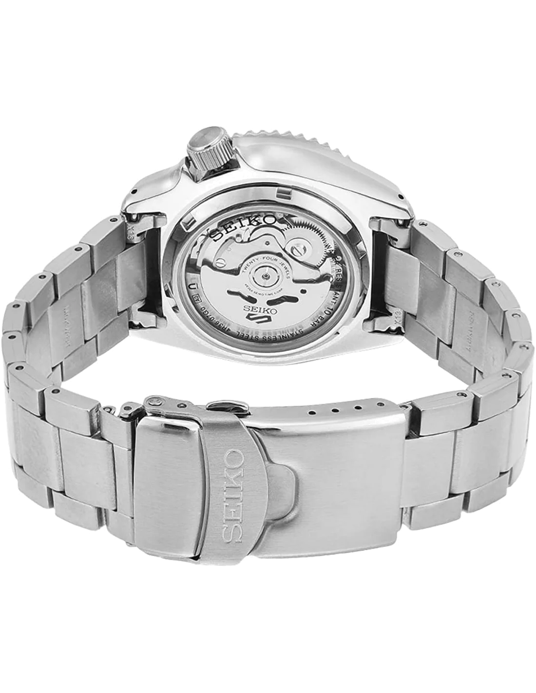 Montre Seiko 5 SRPD53K1 Automatique Homme - Lunette Pepsi, Cadran Bleu, Acier vue 4