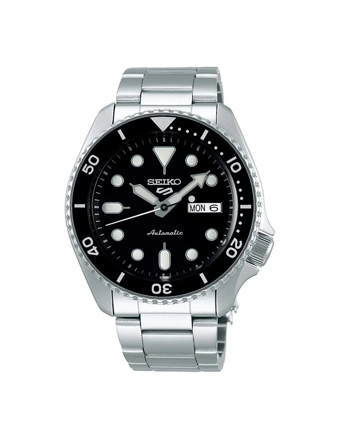 Montre Seiko 5 Sports SRPD55K1 Automatique Homme, Boîtier Acier Cadran Noir