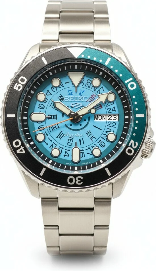 Montre Seiko SRPJ45BL Automatique Homme - Cadran Bleu Soleillé, Bracelet Acier