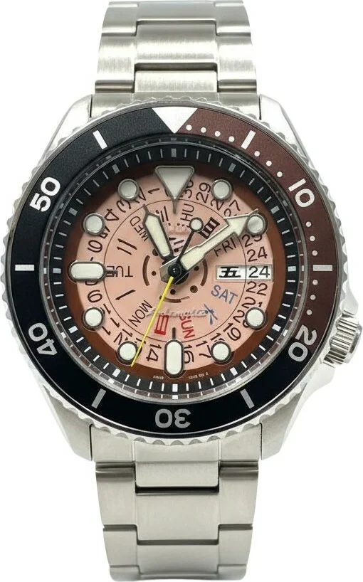 Montre Seiko SRPJ47PK Automatique Homme - Cadran Rose Soleillé, Boîtier Acier 42mm