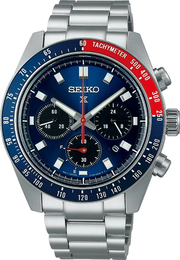 Montre Homme Seiko SSC913P1 Chronographe Solaire Acier Cadran Bleu