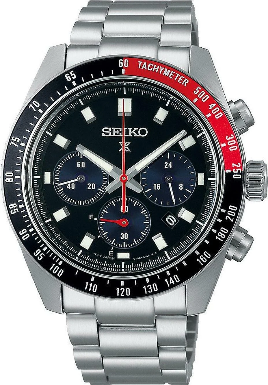 Seiko Prospex Speedtimer Solar SSC915P1 - Chronographe Solaire Homme en Acier - Cadran Noir