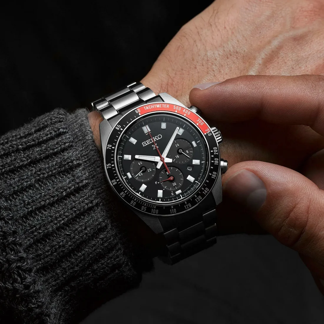 Seiko Prospex Speedtimer Solar SSC915P1 - Chronographe Solaire Homme en Acier - Cadran Noir vue 4