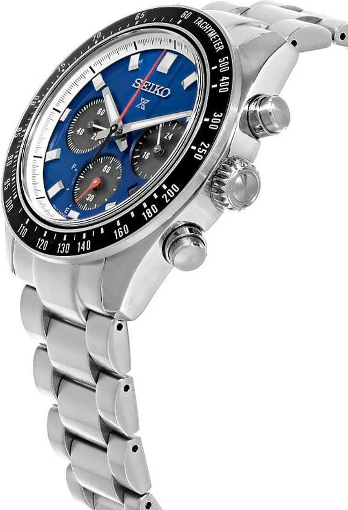 Montre Homme Seiko Prospex Speedtimer SSC931 Chronographe Solaire Cadran Bleu Acier vue 2