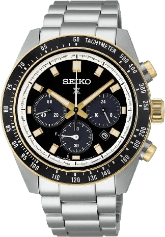 Seiko Prospex Speedtimer SSC941P1 - Chronographe Solaire Homme Acier Argenté Cadran Noir