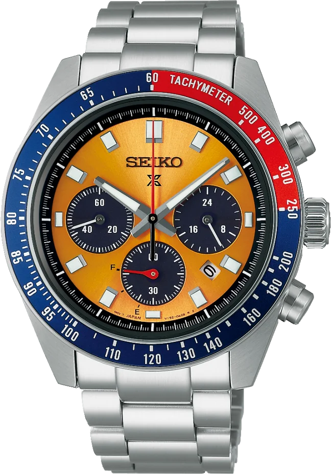 Montre Homme Seiko Prospex Speedtimer Solar SSC947P1 - Cadran Doré, Lunette Bicolore