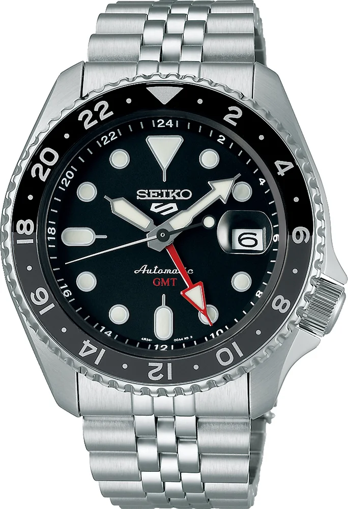 Montre Homme Seiko 5 Sports GMT SSK001K1 Automatique Acier Cadran Noir