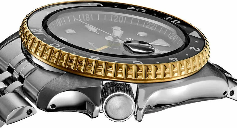 Montre Seiko SSK021K1 GMT Automatique pour Homme, Cadran Noir Acier vue 2