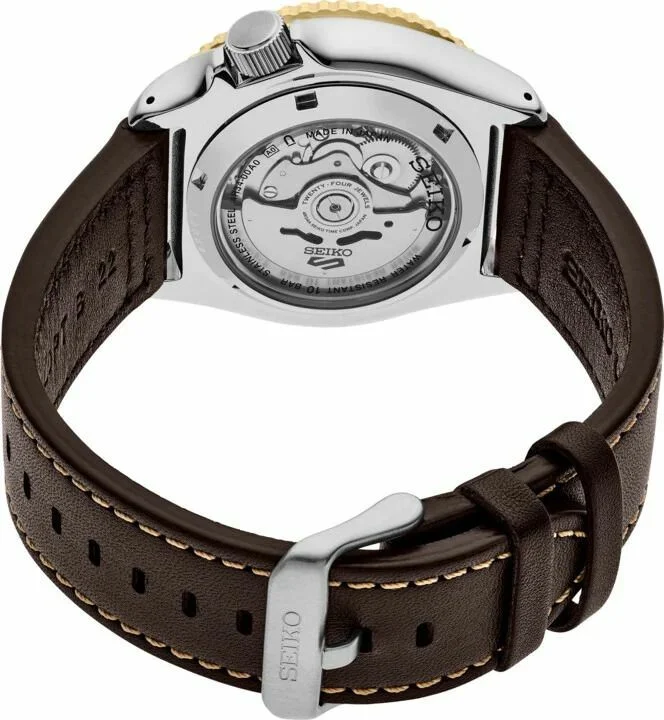 Montre Seiko 5 Sports GMT SSK036K1 Automatique - Cadran Noir, Bracelet Acier Marron - Pour Homme vue 2
