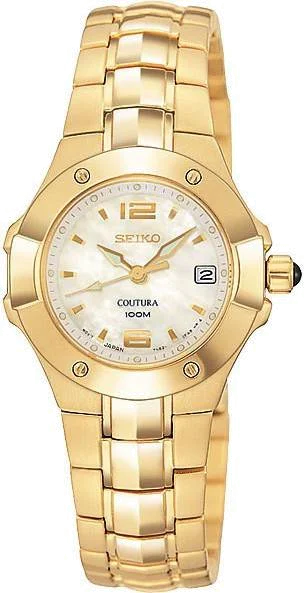 Montre Femme Seiko SXD722P1 Coutura - Cadran Nacre & Acier Bicolore Or
