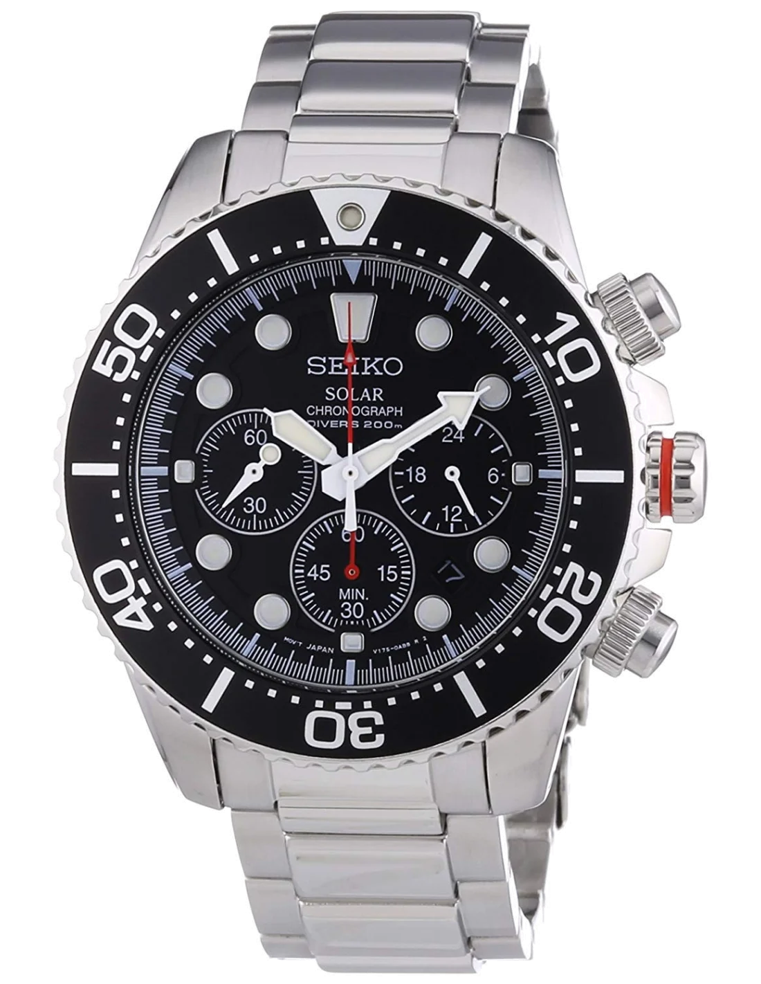 Montre Homme Seiko Solar Power Black SSC015P1