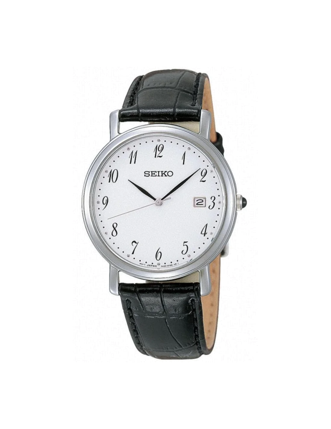 Montre Homme Seiko SKK647P1 Bracelet cuir croco noir