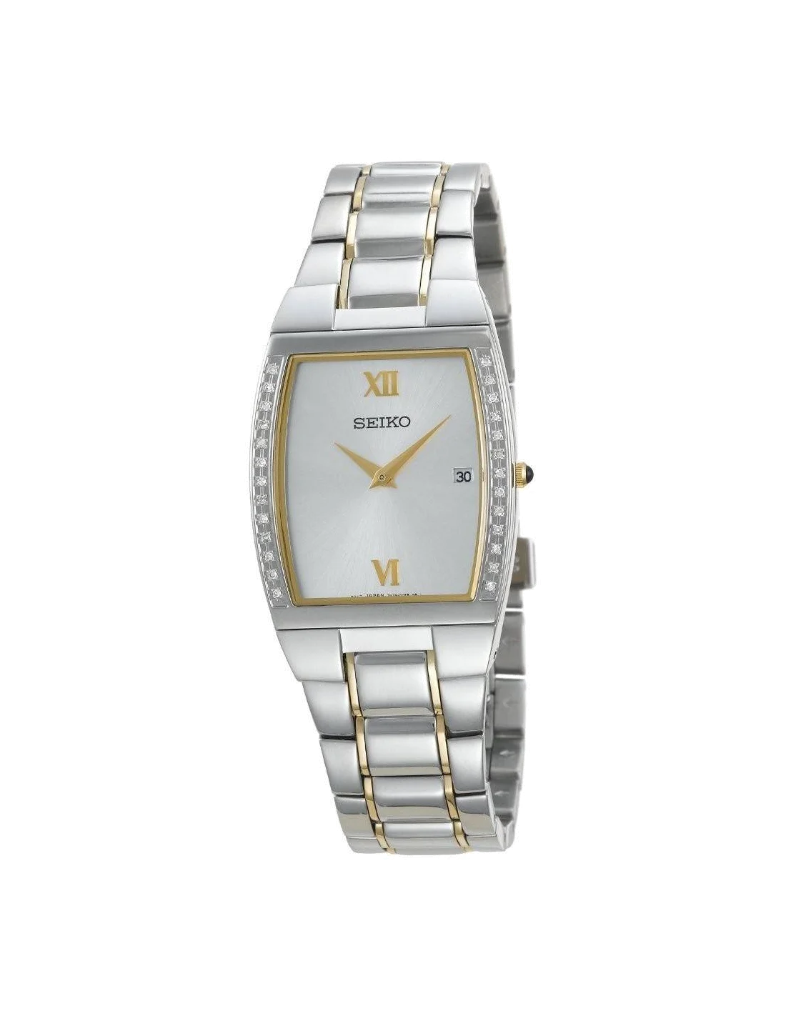 Montre Homme Seiko Diamond SKP321 acier bicolore