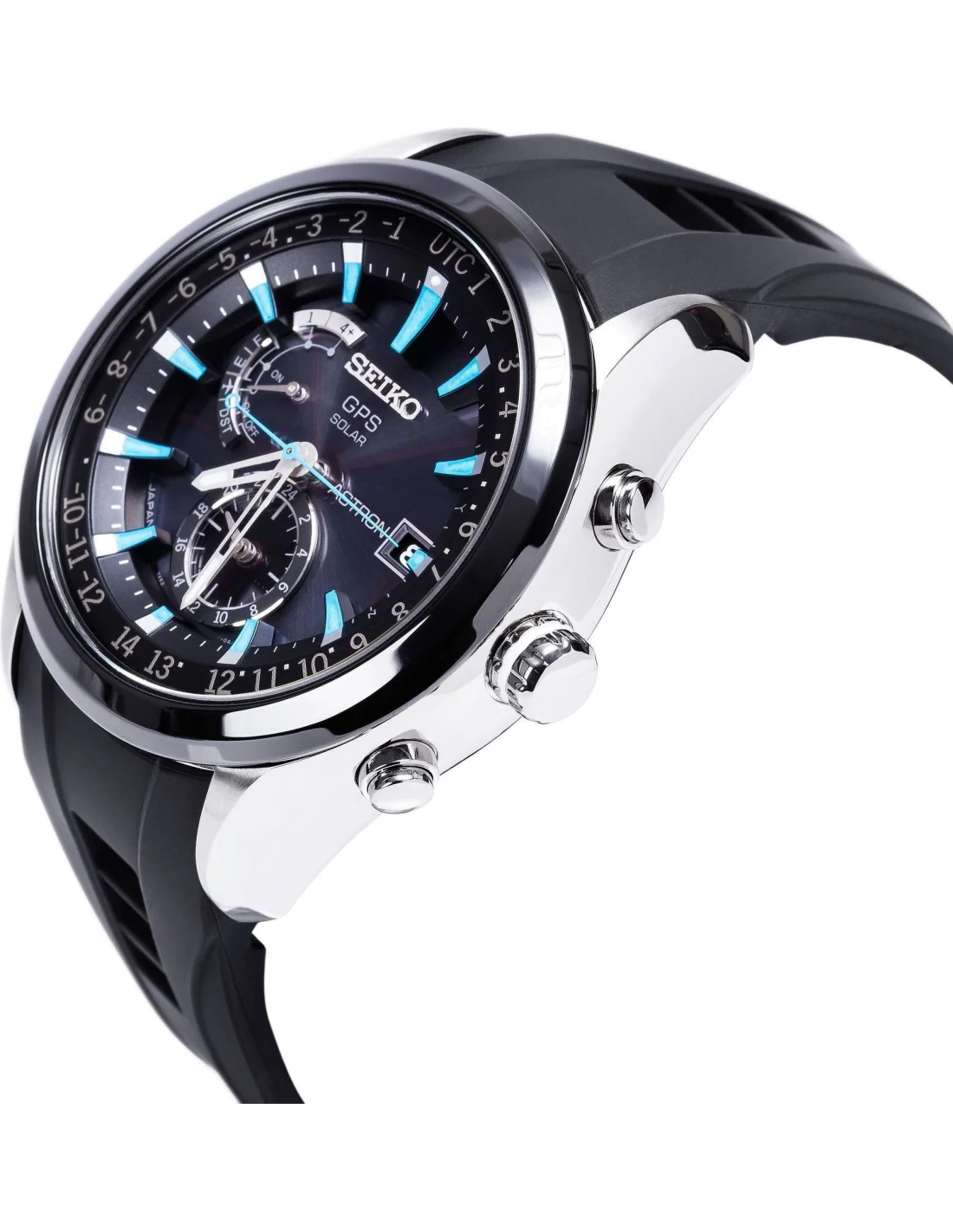 Montre Homme Seiko Solar SAST009G Noir vue 2