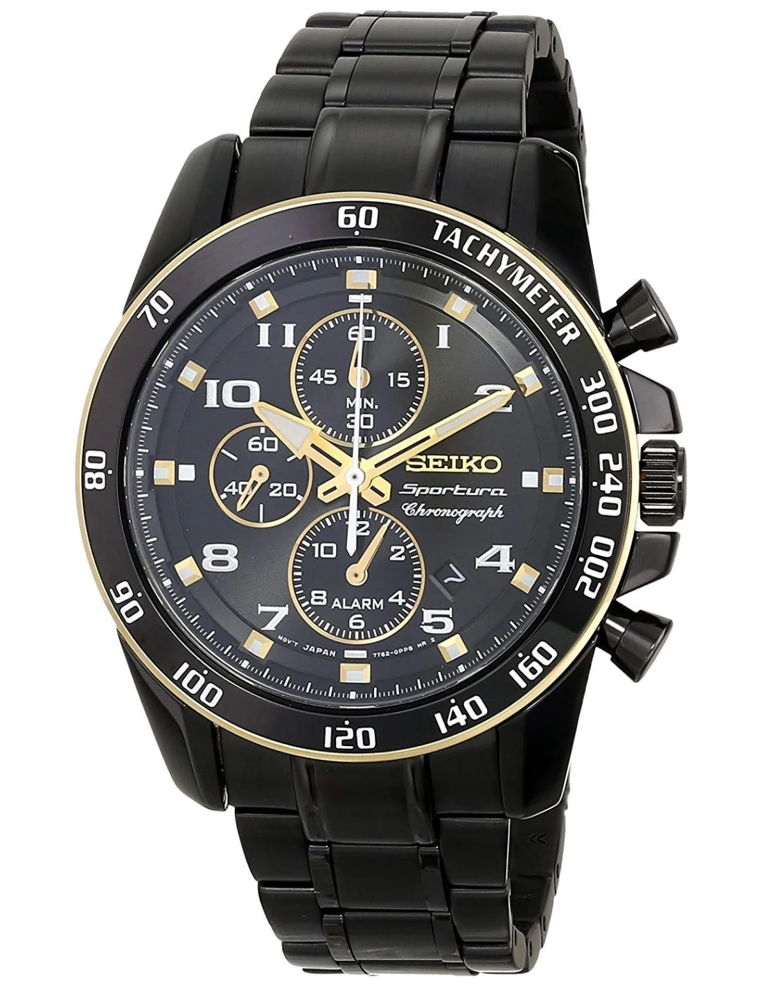 Montre Homme Seiko Sportura SNAF34P1 Chronographe noir