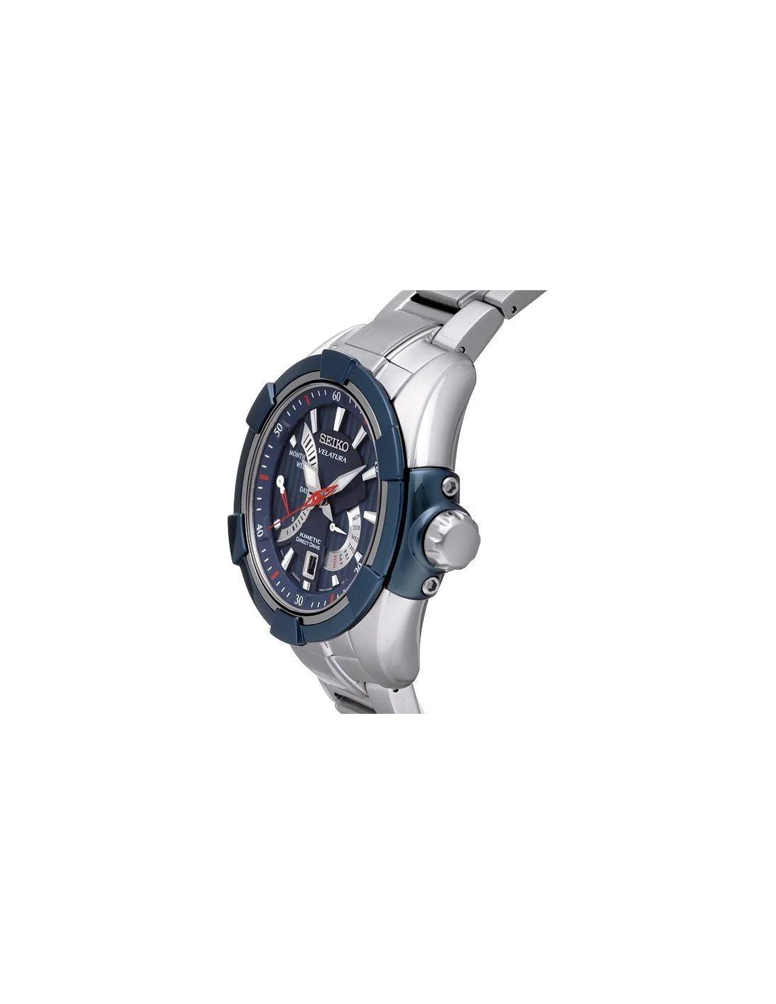 Montre Homme Seiko Velatura SRH017P1 à Lunette bleue vue 2