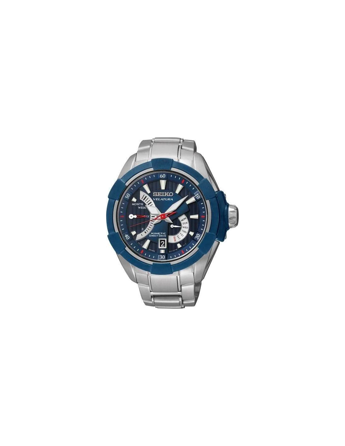 Montre Homme Seiko Velatura SRH017P1 à Lunette bleue