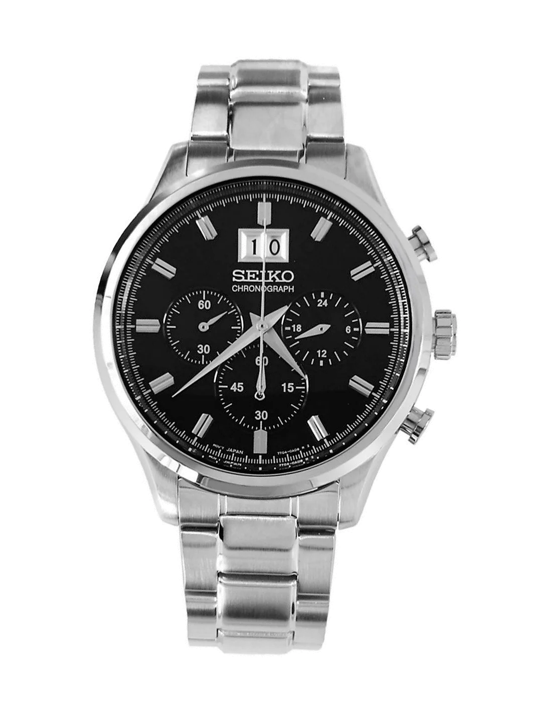 Montre Homme Seiko Classique SPC083P1 Chronographe acier argenté