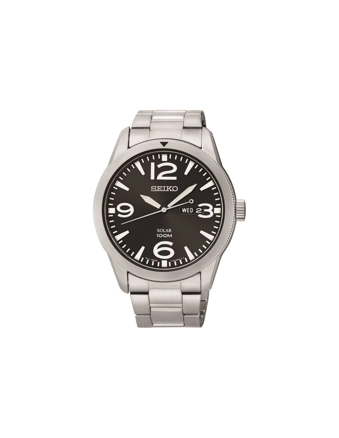 Montre Homme Seiko Solar SNE327P9 Boîtier et bracelet en acier