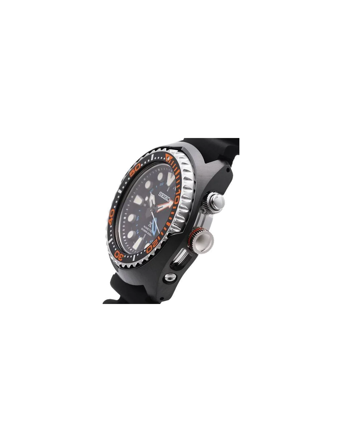 Montre Homme Seiko Prospex Kinétique SUN023P1 Bracelet noir en caoutchouc vue 2