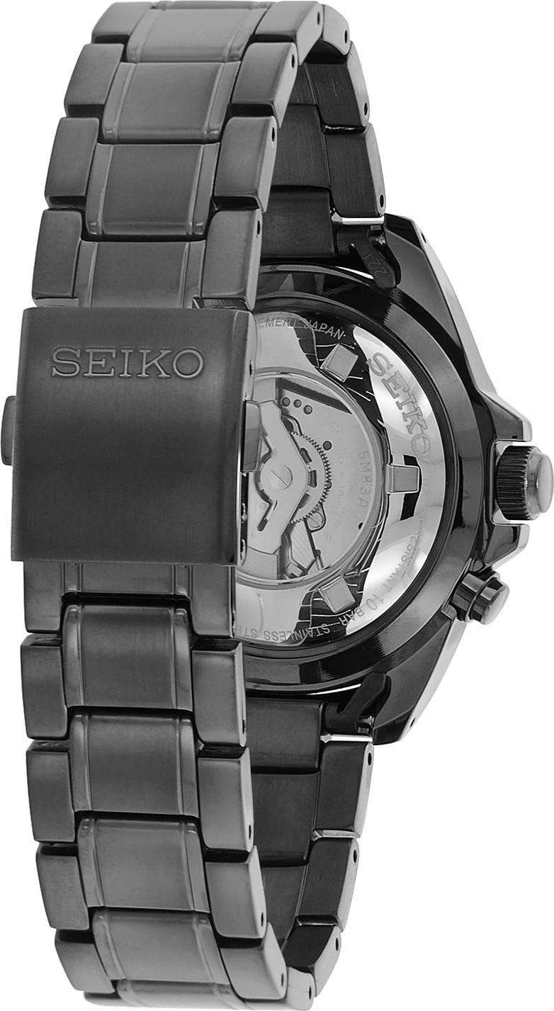 Montre Homme Seiko Kinetic SMY139P1 Bracelet Noir En Acier Inoxydable vue 2