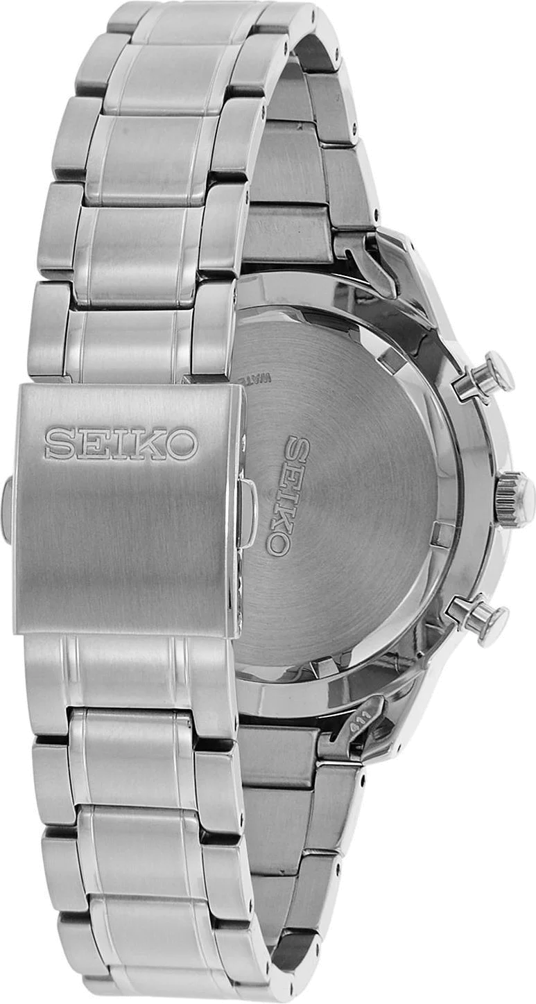 Montre Homme Seiko SNDF37P1 Chronograph Bracelet Argenté En Acier Inoxydable vue 2