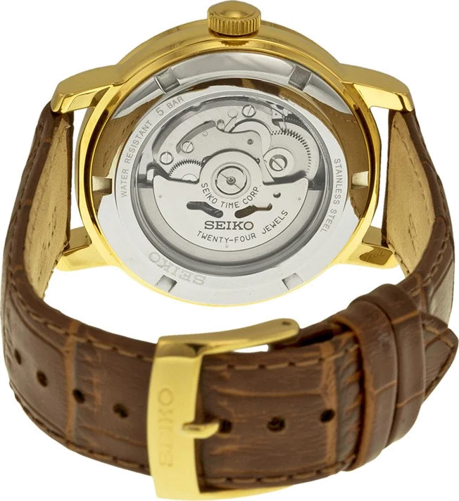 Montre Homme Seiko SSA232K1 Bracelet En Cuir Brun vue 2