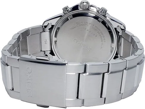 Montre Homme Seiko Solar SSC251P1 Chronograph Bracelet Argenté En Acier Inoxydable vue 2