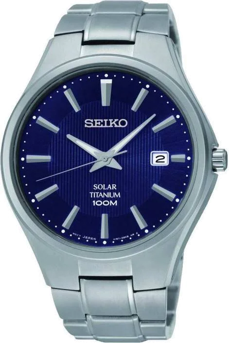 Montre Homme Seiko Solar SNE381P9 Bracelet Argenté En Acier Inoxydable