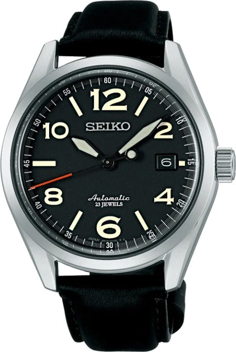 Montre Homme Seiko SARG011J Bracelet noir et boîtier argenté
