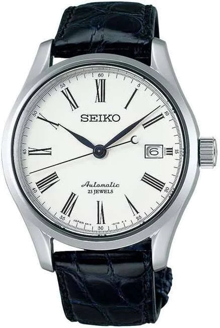 Montre Homme Seiko Tradition SARX019 Chiffres romains et cuir noir