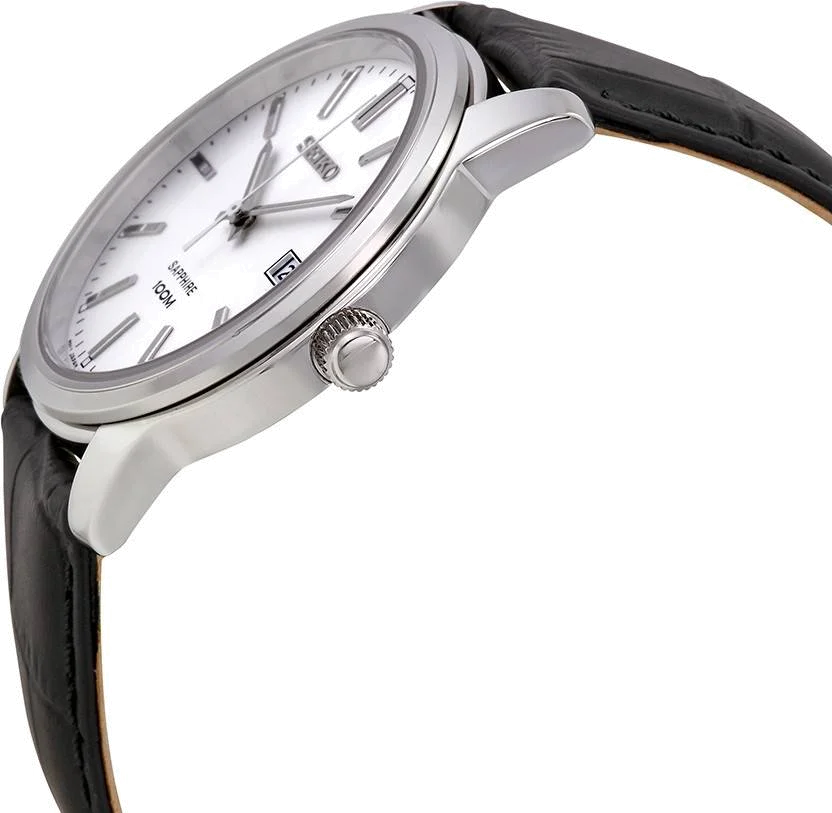 Montre Homme Seiko Classique SGEH17 Bracelet noir crocodile vue 3