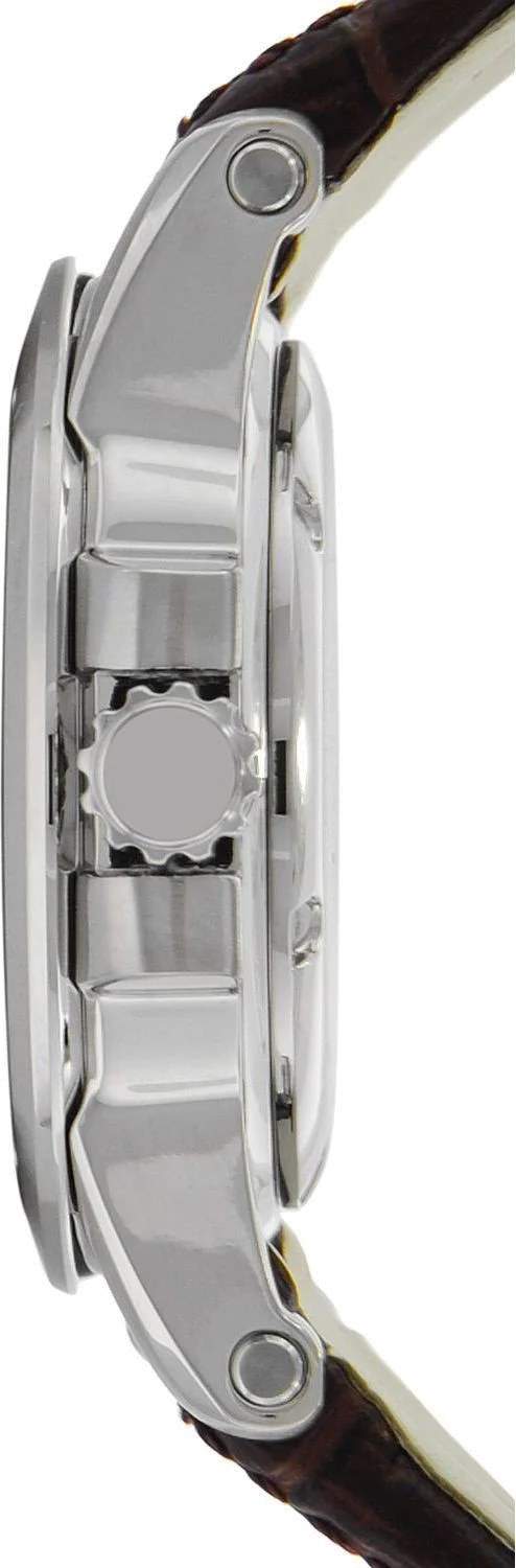 Montre Homme Seiko premier SRG013P1 Bracelet brun en cuir vue 3