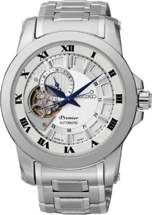 Montre Homme Seiko Premier SSA213J1 Bracelet argenté en acier inoxydable