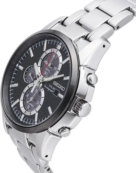 Montre Homme Seiko Solar SSC087P1 Chronographe acier inoxydable vue 2