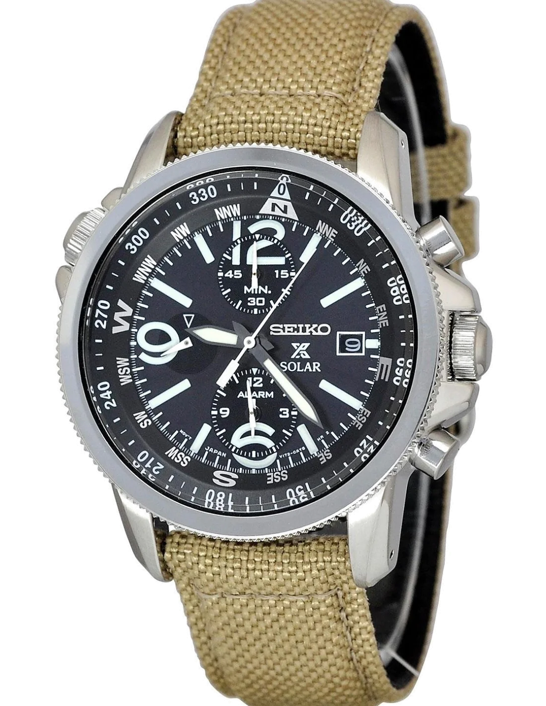 Montre Homme Seiko Prospex SSC293P1 Bracelet en tissu couleur sable