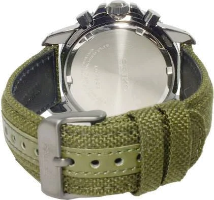 Montre Homme Seiko Prospex SSC295P1 Bracelet en tissu couleur kaki vue 2