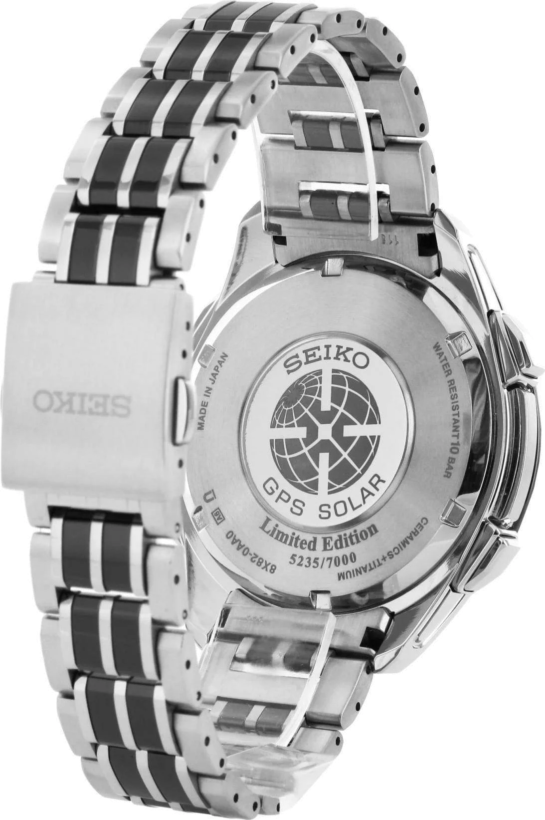 Montre Homme Seiko Astron GPS Solar SSE001J1 Bracelet bicolore en titane vue 2