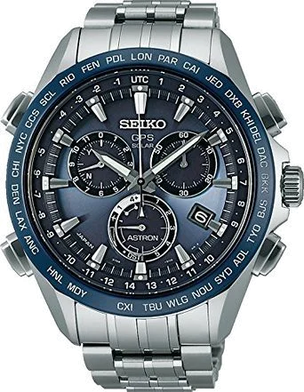 Montre Homme Seiko Astron GPS Solar SSE005J1 Cadran bleu