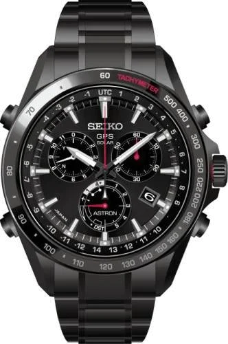 Montre Homme Seiko Astron GPS Solar SSE031J1 Noire intégrale