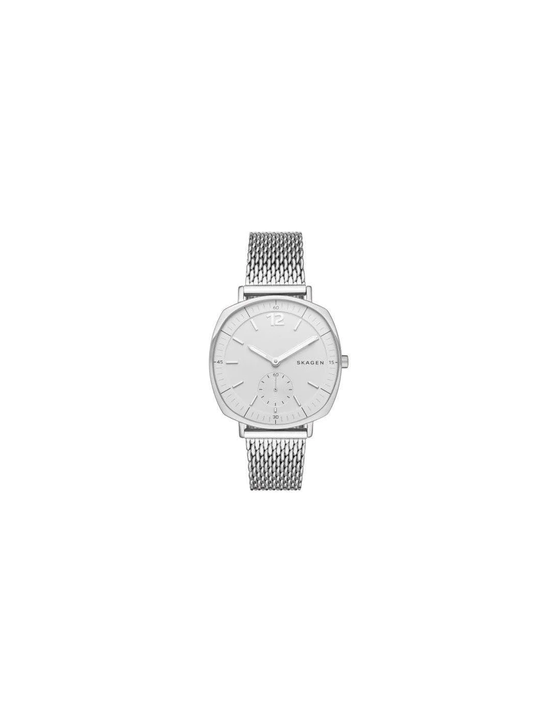 Montre Femme Skagen SKW2402 Boîtier Coussin Argent Maille Milanaise