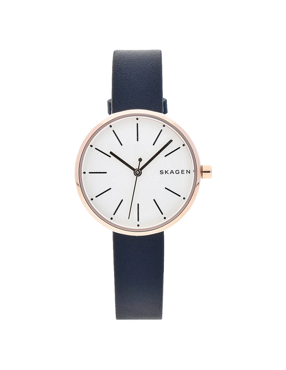 Montre Femme Skagen Signatur SKW2592 Cadran Blanc Bracelet Cuir Bleu