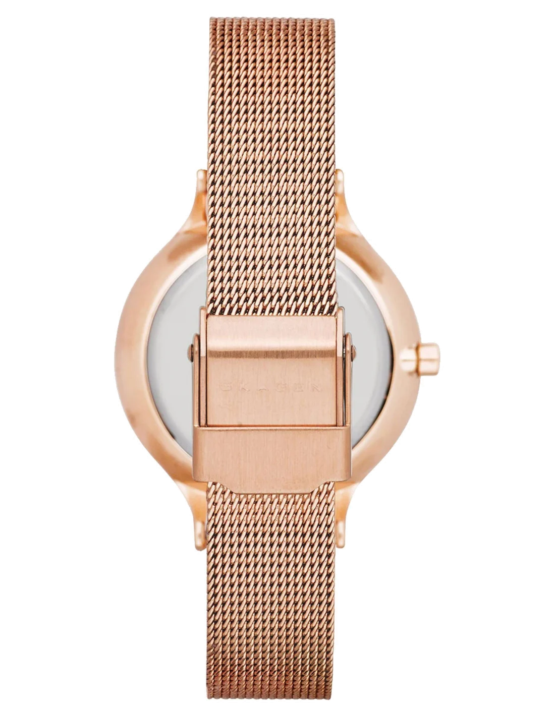 Montre Femme Skagen Anita SKW2633 - Boîtier Or Rose, Cadran Nacre Bleu, Bracelet Acier vue 3