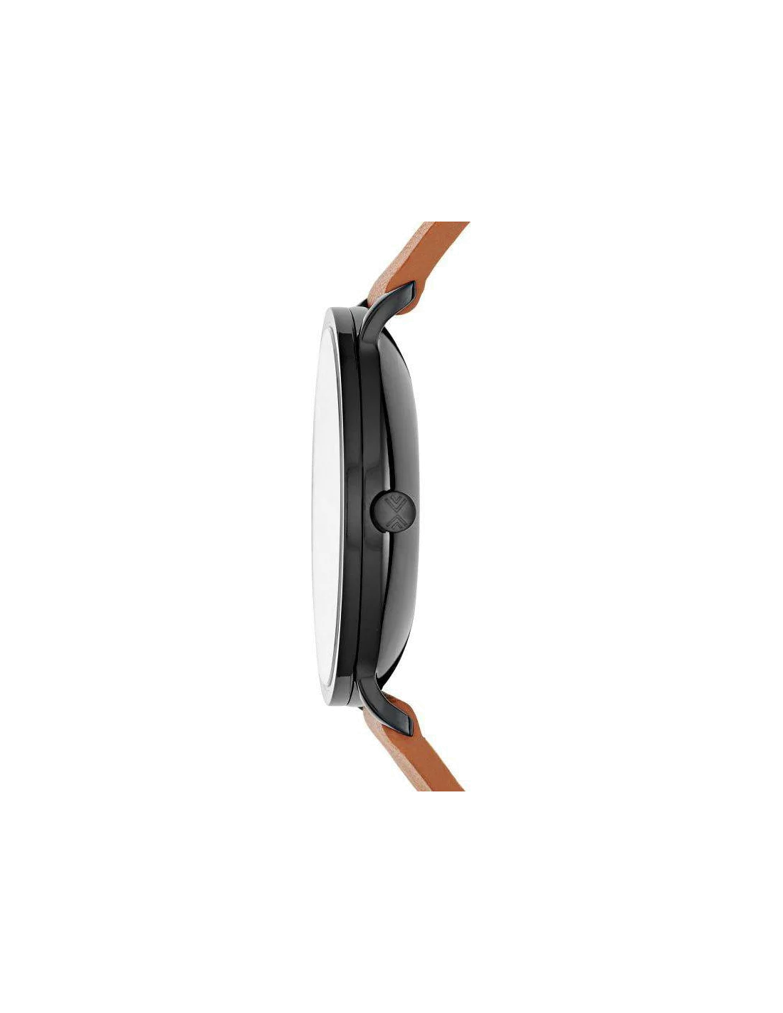 Montre Homme Skagen SKW6216 - Cadran Blanc, Boîtier Noir, Bracelet Cuir Marron vue 2