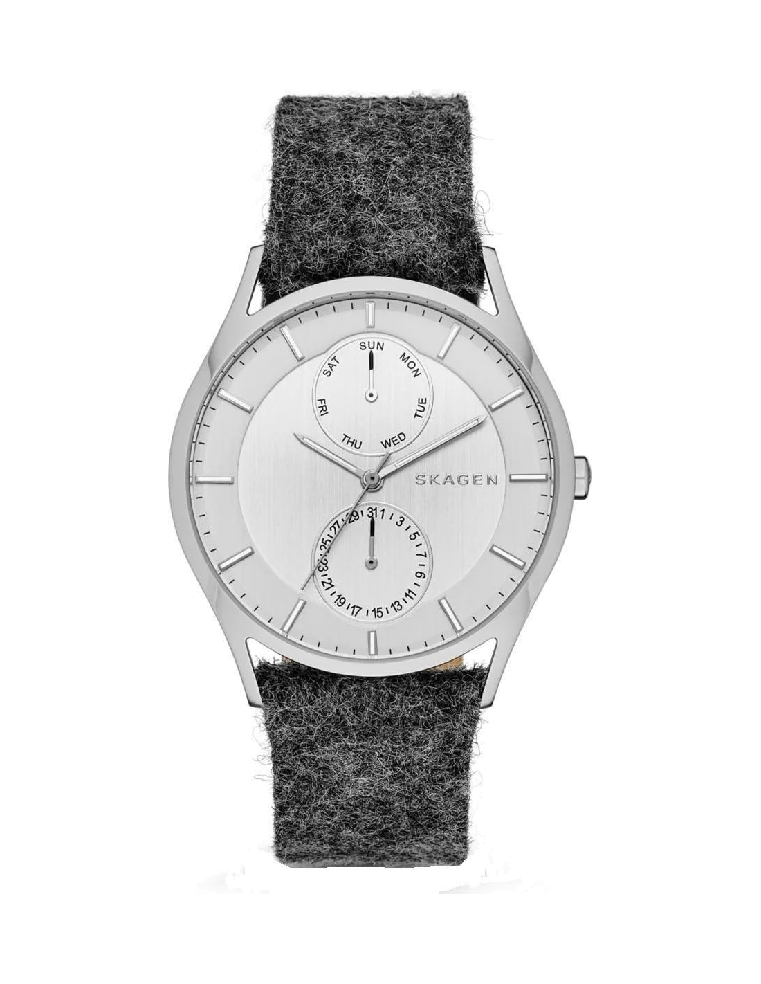 Montre Homme Skagen Holst SKW6238 Cadran Argent Bracelet Nylon-Tissu Gris
