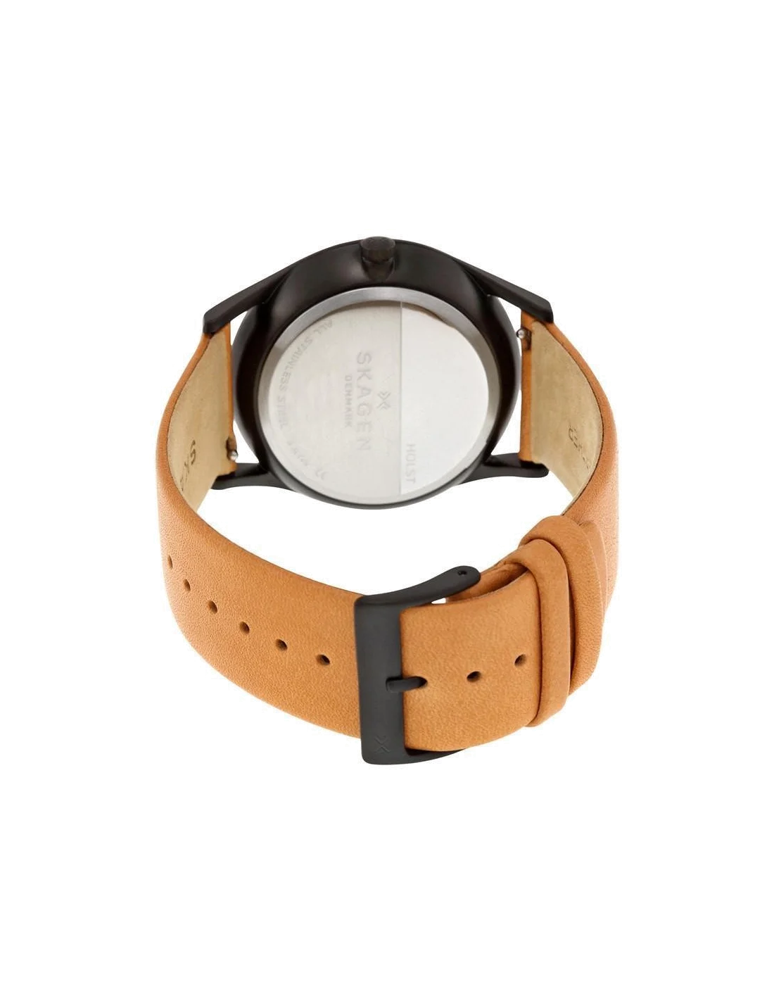 Montre Homme Skagen Holst SKW6265 - Cadran Noir, Boîtier Acier, Bracelet Cuir Brun vue 3