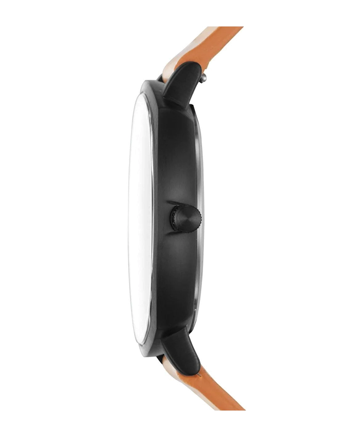 Montre Homme Skagen SKW6379 - Boîtier Coussin Noir, Cadran Blanc, Bracelet Cuir Marron vue 2